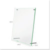 A Picture of product DEF-799693 deflecto® Superior Image® Beveled Edge Sign Holder,  Acrylic, 11 x 8 1/2, Clear