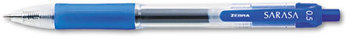 Zebra Sarasa® Gel Retractable Pen,  Blue Ink, Fine, Dozen