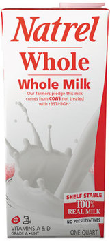 Natrel® Milk,  Whole Milk, 32 oz Tetra Pack, 12/Carton