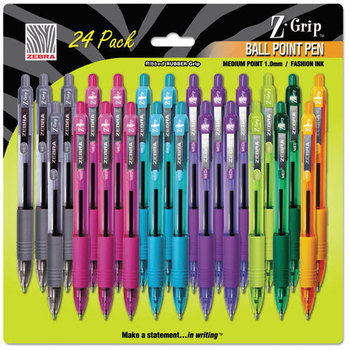 Zebra 14680 Sarasa Roller Ball Retractable Gel Pen, Black Ink, Medium, 24  per Pack 