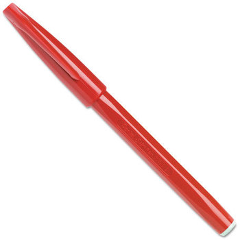 Pentel® Sign Pen®,  .7mm, Red Barrel/Ink, Dozen