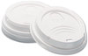 A Picture of product 120-126 Dixie® Sip-Through Dome Hot Drink Lids,  8oz Cups, White, 100/Sleeve, 10 Sleeves/Carton