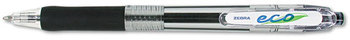 Zebra ECO Jimnie® Clip Retractable Ballpoint Pen,  Black Ink, Medium, Dozen