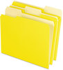 A Picture of product PFX-15213YEL Pendaflex® Colored File Folders 1/3-Cut Tabs: Assorted, Letter Size, Yellow/Light Yellow, 100/Box