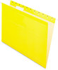 A Picture of product PFX-415215YEL Pendaflex® Colored Reinforced Hanging Folders Letter Size, 1/5-Cut Tabs, Yellow, 25/Box