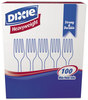A Picture of product DXE-FH207 Dixie® Plastic Cutlery,  Heavyweight Forks, White, 100/Box