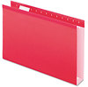 A Picture of product PFX-4153X2RED Pendaflex® Extra Capacity Reinforced Hanging File Folders with Box Bottom 2" Legal Size, 1/5-Cut Tabs, Red, 25/Box