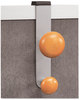 A Picture of product ABA-PM2PARTBO Alba™ Cubicle Garment Peg 2-Hook, 1.2 x 1.38 7.9, Wood, Metallic Gray, 1.5 lb Capacity