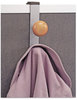 A Picture of product ABA-PM2PARTBO Alba™ Cubicle Garment Peg 2-Hook, 1.2 x 1.38 7.9, Wood, Metallic Gray, 1.5 lb Capacity