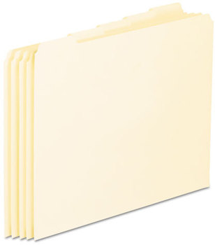 Pendaflex® Blank Top Tab File Guides,  Blank, 1/5 Tab, 18 Point Manila, Letter, 100/Box