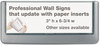 A Picture of product DBL-497637 Durable® Click Sign Holder For Interior Walls,  6 3/4 x 5/8 x 3, Gray