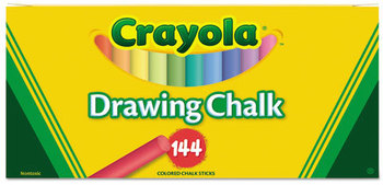 Crayola® Colored Drawing Chalk,  Six Each of 24 Assorted Colors, 144 Sticks/Set