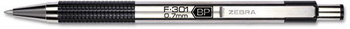 Zebra F-301® Retractable Ballpoint Pen,  Black Ink, Fine