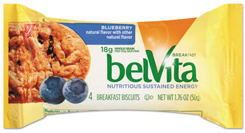 Nabisco® belVita Breakfast Biscuits,  Blueberry, 1.76 oz Pack, 64/Case.