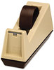 A Picture of product MMM-C25 Scotch® Heavy-Duty Core Weighted Tape Dispenser,  3" Core, Plastic, Putty/Brown