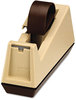 A Picture of product MMM-C25 Scotch® Heavy-Duty Core Weighted Tape Dispenser,  3" Core, Plastic, Putty/Brown