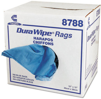 Chix® DuraWipe® General Purpose Towels,  12 x 12, Blue, 250/Carton