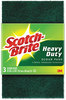 A Picture of product MMM-223 Scotch-Brite® Heavy-Duty Scouring Pad Scour 3.8 x 6, Green, 10/Carton