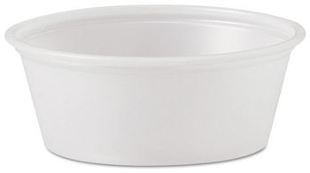 SOLO® Cup Company Polystyrene Portion Cups, 1 1/2 oz, Translucent, 2500/Carton