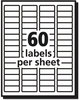 A Picture of product AVE-15695 Avery® Matte Clear Easy Peel® Mailing Labels with Sure Feed® Technology w/ Laser Printers, 0.66 x 1.75, 60/Sheet, 10 Sheets/Pack