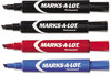 A Picture of product AVE-07905 Avery® MARKS A LOT® Regular Desk-Style Permanent Marker Broad Chisel Tip, Assorted Colors, 4/Set (7905)