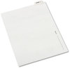 A Picture of product AVE-11949 Avery® Legal Index Divider, Exhibit Alpha Letter, Style Avery-Style Preprinted Bottom Tab 26-Tab, J, 11 x 8.5, White, 25/PK