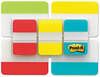 A Picture of product MMM-686VAD1 Post-It® Tabs Value Pack Lined (66) 1/5-Cut 1" Wide, (48) 1/3-Cut 2" Assorted Colors and Sizes, 114/Pack