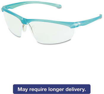 3M Refine™ Protective Eyewear,  Wraparound, Clear AntiFog Lens, Teal Frame