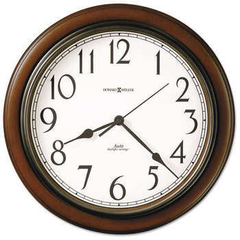 Howard Miller® Talon Auto Daylight-Savings™ Wall Clock,  15 1/4", Cherry