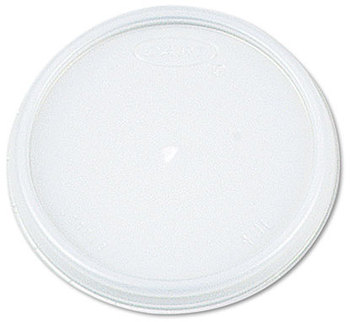 Dart® Plastic Lids,  Fits 12 - 24 oz Foam Cups, Translucent, 100/Pack, 10 Packs/Carton
