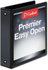 A Picture of product CRD-11121 Cardinal® Premier Easy Open® ClearVue™ Locking Round Ring Binder,  2" Cap, 11 x 8 1/2, Black