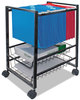 A Picture of product AVT-34075 Advantus® Mobile File Cart with Sliding Baskets,  12 7/8w x 15d x 21 1/8h, Black