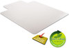 A Picture of product DEF-CM14233 deflecto® SuperMat Frequent Use Chair Mat for Medium Pile Carpeting,  Medium Pile Carpet, Beveled, 45x53 w/Lip, Clear