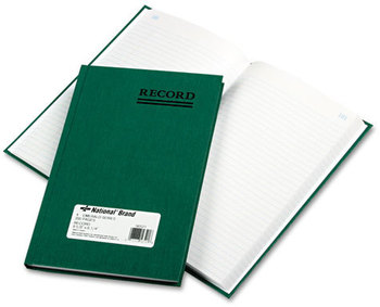 National® Emerald Series Account Book,  Green Cover, 200 Pages, 9 5/8 x 6 1/4