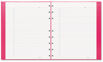 Blueline® NotePro™ Notebook,  7 1/4 x 9 1/4, White Paper, Bright Pink Cover, 75 Ruled Sheets