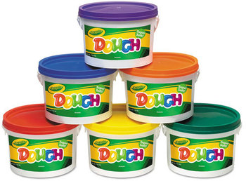 Crayola® Modeling Dough,  3 lbs., Assorted, 6 Buckets/Set