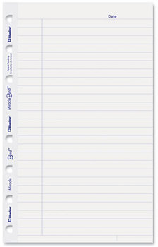 Blueline® MiracleBind™ Ruled Paper Refill Sheets,  8 x 5, White, 50 Sheets/Pack