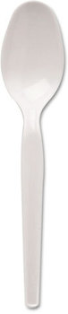 Dixie® Plastic Cutlery,  Heavy Mediumweight Teaspoons, White, 1000/Carton