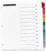 A Picture of product AVE-11679 Office Essentials™ Table 'n Tabs® Dividers 12-Tab, Jan. to Dec., 11 x 8.5, White, Assorted 1 Set