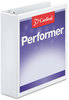 A Picture of product CRD-17500 Cardinal® Performer™ ClearVue™ Slant-D® Ring Binder,  2" Cap, 11 x 8 1/2, White
