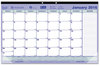 A Picture of product RED-C181700 Brownline® Monthly Desk Pad Calendar 17.75 x 10.88, White/Blue/Green Sheets, Black Binding, Clear Corners, 12-Month (Jan to Dec): 2025