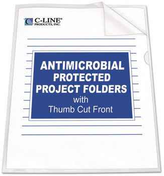 C-Line® Poly Project Folders,  Jacket, Letter, Polypropylene, Clear, 25/Box