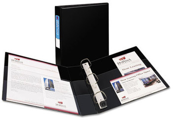 Avery® Heavy-Duty Non-View Binder with DuraHinge® and One Touch EZD® Rings 3 1.5" Capacity, 11 x 8.5, Black