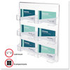 A Picture of product DEF-70601 deflecto® Business Card Holders,  8 3/8 x 1 1/2 x 9 3/4, Clear