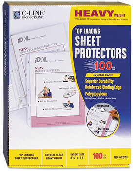 C-Line® Polypropylene Sheet Protector,  Clear, 2", 11 x 8 1/2