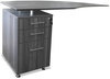 A Picture of product MLN-MNRTNLLGS Mayline® Medina™ Series Laminate Curved Return,  63w x 24d x 29 1/2h, Gray Steel