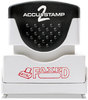 A Picture of product COS-035583 ACCUSTAMP2® Pre-Inked Shutter Stamp with Microban®,  Red, FAXED, 1 5/8 x 1/2