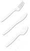 A Picture of product DXE-TH207 Dixie® Plastic Cutlery,  Heavyweight Teaspoons, White, 100/Box, 1,000 per case.