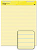 A Picture of product MMM-561 Post-it® Easel Pads Super Sticky Self-Stick Vertical-Orientation Presentation Format (1.5" Rule), 25 x 30, Yellow, Sheets, 2/Carton