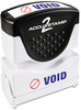 A Picture of product COS-035539 ACCUSTAMP2® Pre-Inked Shutter Stamp with Microban®,  Red/Blue, VOID, 1 5/8 x 1/2